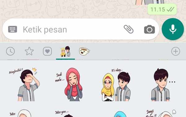 Stiker Islami Untuk WhatsApp Terkirim