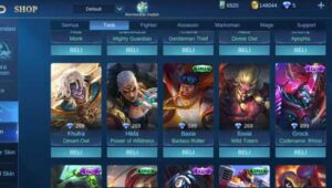 Daftar Harga Skin Hero Tank Mobile Legends