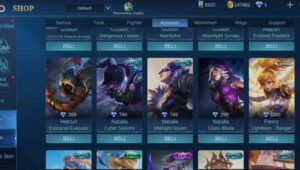 Daftar Harga Skin Hero Assassin Mobile Legends