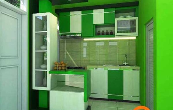 Dekorasi Dapur Indah Warna Hijau