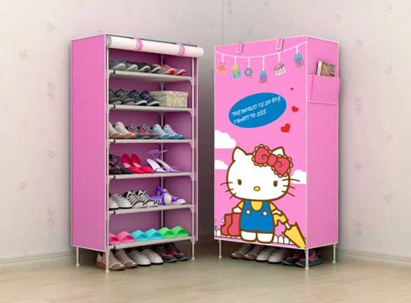 Lemari Sepatu Portable Hello Kitty