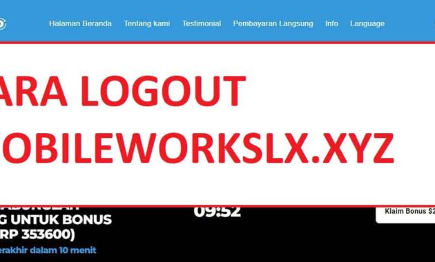 Cara Logout MobileWorkslx.xyz